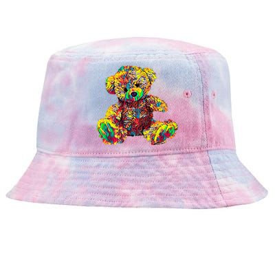 Rainbow Toy Stuffed Bear Tie-Dyed Bucket Hat