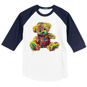 Rainbow Toy Stuffed Bear Baseball Sleeve Shirt