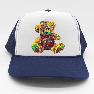 Rainbow Toy Stuffed Bear Trucker Hat