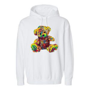 Rainbow Toy Stuffed Bear Garment-Dyed Fleece Hoodie