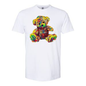 Rainbow Toy Stuffed Bear Softstyle CVC T-Shirt