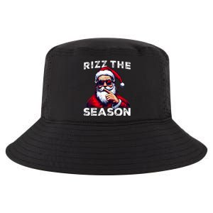 Rizz The Season Funny Santa Joke White Elephant Christmas Cool Comfort Performance Bucket Hat