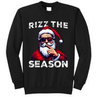 Rizz The Season Funny Santa Joke White Elephant Christmas Sweatshirt