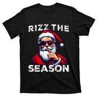 Rizz The Season Funny Santa Joke White Elephant Christmas T-Shirt