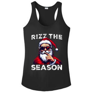 Rizz The Season Funny Santa Joke White Elephant Christmas Ladies PosiCharge Competitor Racerback Tank