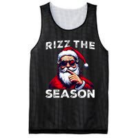 Rizz The Season Funny Santa Joke White Elephant Christmas Mesh Reversible Basketball Jersey Tank