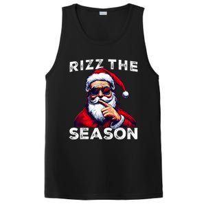 Rizz The Season Funny Santa Joke White Elephant Christmas PosiCharge Competitor Tank