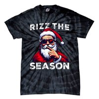 Rizz The Season Funny Santa Joke White Elephant Christmas Tie-Dye T-Shirt