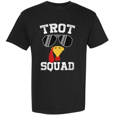 Running Turkey Sunglasses Trot Squad Thanksgiving Garment-Dyed Heavyweight T-Shirt