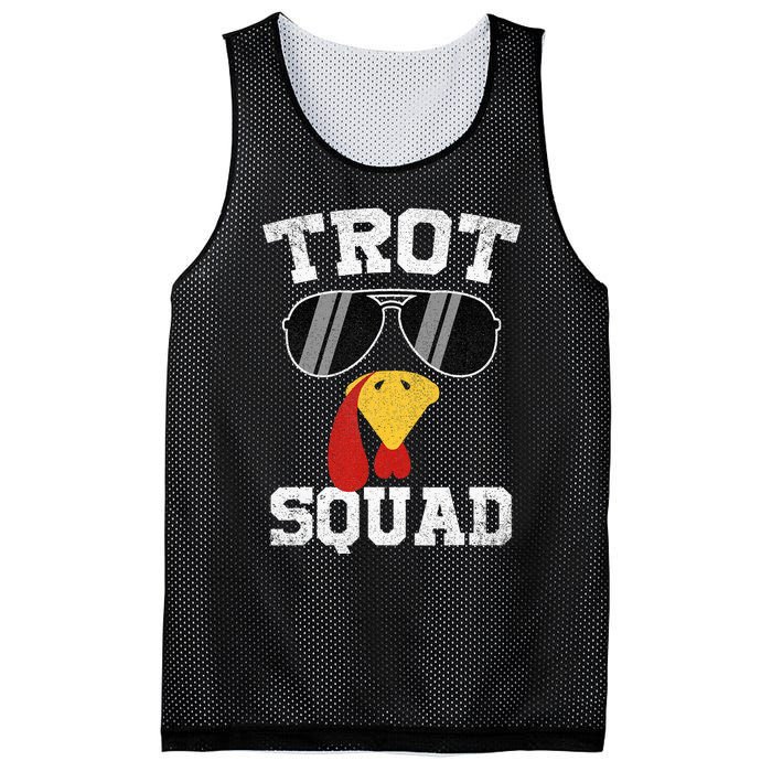 Running Turkey Sunglasses Trot Squad Thanksgiving Mesh Reversible Basketball Jersey Tank