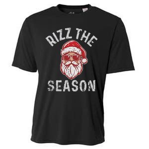 Rizz The Season Funny Santa Claus Christmas Cooling Performance Crew T-Shirt