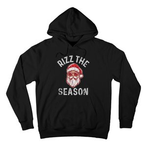 Rizz The Season Funny Santa Claus Christmas Hoodie