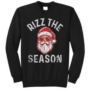 Rizz The Season Funny Santa Claus Christmas Sweatshirt