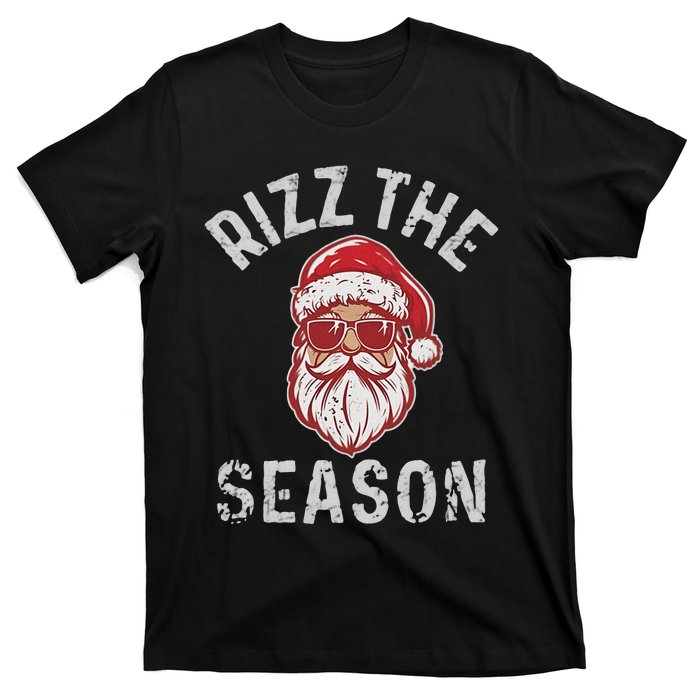 Rizz The Season Funny Santa Claus Christmas T-Shirt