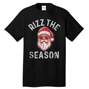 Rizz The Season Funny Santa Claus Christmas Tall T-Shirt