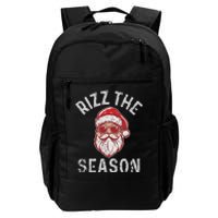 Rizz The Season Funny Santa Claus Christmas Daily Commute Backpack