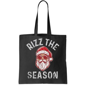 Rizz The Season Funny Santa Claus Christmas Tote Bag