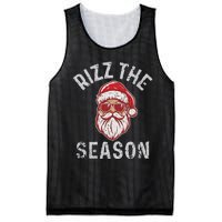 Rizz The Season Funny Santa Claus Christmas Mesh Reversible Basketball Jersey Tank