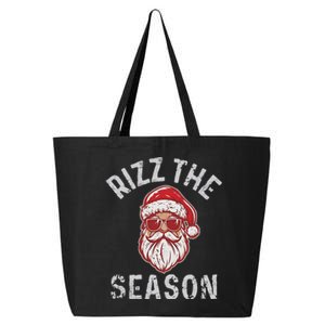 Rizz The Season Funny Santa Claus Christmas 25L Jumbo Tote