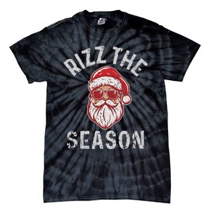 Rizz The Season Funny Santa Claus Christmas Tie-Dye T-Shirt