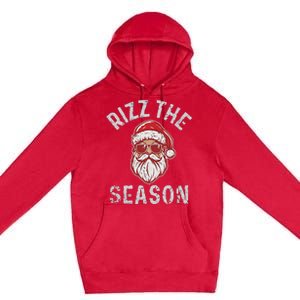 Rizz The Season Funny Santa Claus Christmas Premium Pullover Hoodie