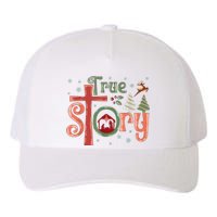 Retro True Story Jesus Christmas Nativity Scene Christian Yupoong Adult 5-Panel Trucker Hat