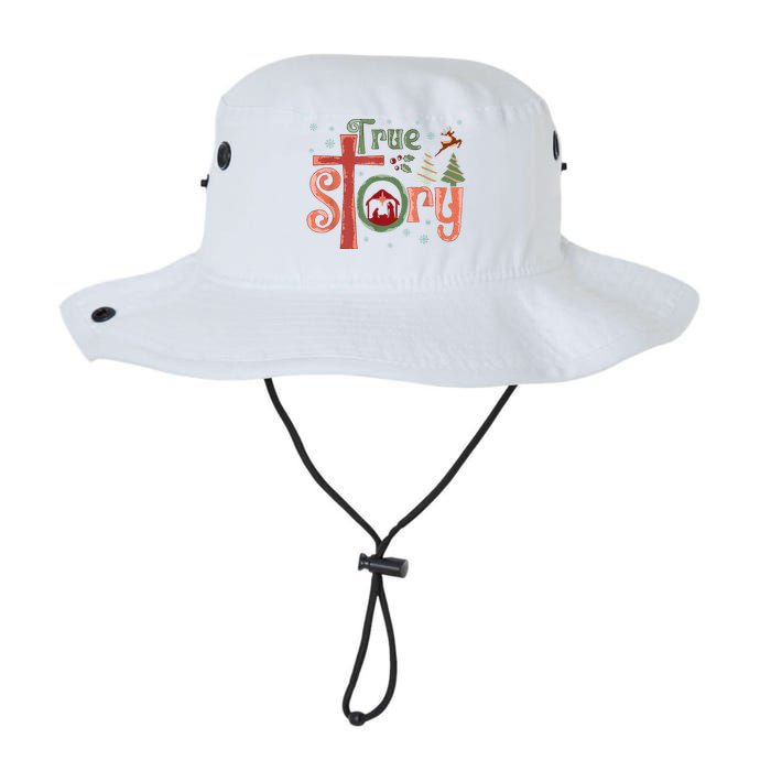 Retro True Story Jesus Christmas Nativity Scene Christian Legacy Cool Fit Booney Bucket Hat