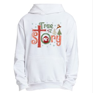 Retro True Story Jesus Christmas Nativity Scene Christian Urban Pullover Hoodie