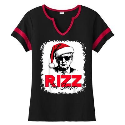 Rizz The Season Cool Santa Trump Christmas Ladies Halftime Notch Neck Tee