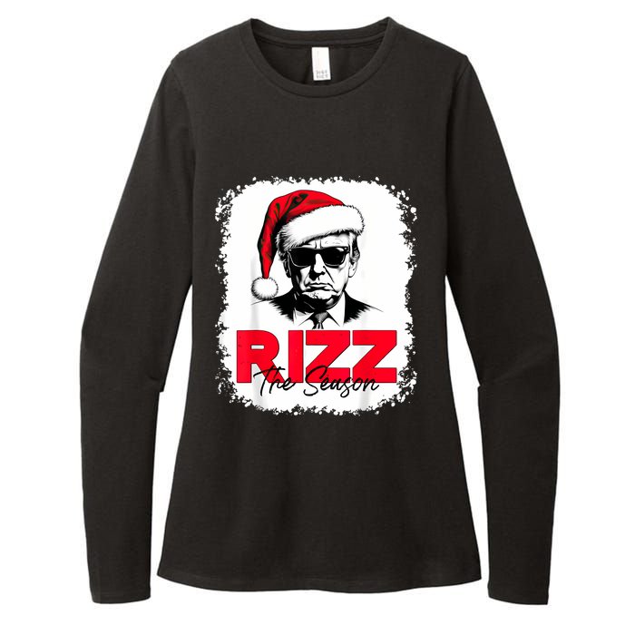 Rizz The Season Cool Santa Trump Christmas Womens CVC Long Sleeve Shirt