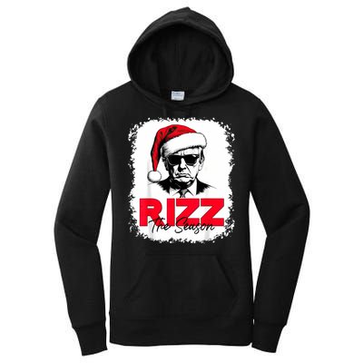 Rizz The Season Cool Santa Trump Christmas Women's Pullover Hoodie