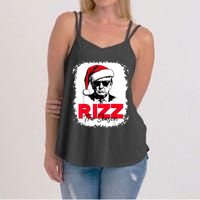 Rizz The Season Cool Santa Trump Christmas Women's Strappy Tank