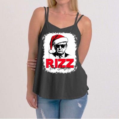 Rizz The Season Cool Santa Trump Christmas Women's Strappy Tank