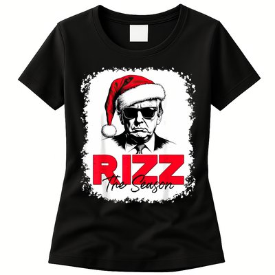 Rizz The Season Cool Santa Trump Christmas Women's T-Shirt