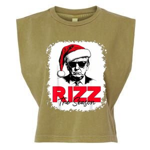 Rizz The Season Cool Santa Trump Christmas Garment-Dyed Women's Muscle Tee