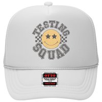 Retro Testing Squad Test Day Smile Face Teacher Student Trucker Hat