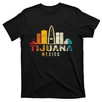 Retro Tijuana Skyline Vintage Mexico Souvenir T-Shirt