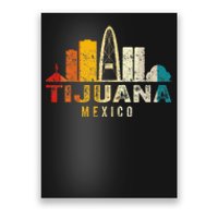 Retro Tijuana Skyline Vintage Mexico Souvenir Poster