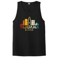 Retro Tijuana Skyline Vintage Mexico Souvenir PosiCharge Competitor Tank