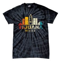 Retro Tijuana Skyline Vintage Mexico Souvenir Tie-Dye T-Shirt