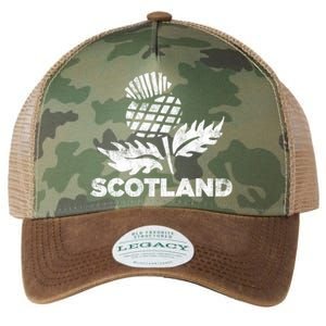 Retro Thistle Scottish Rugby Scotland Rugby Football Top Gift Legacy Tie Dye Trucker Hat