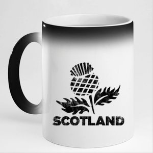 Retro Thistle Scottish Rugby Scotland Rugby Football Top Gift 11oz Black Color Changing Mug