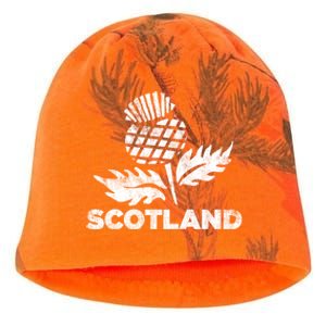 Retro Thistle Scottish Rugby Scotland Rugby Football Top Gift Kati - Camo Knit Beanie