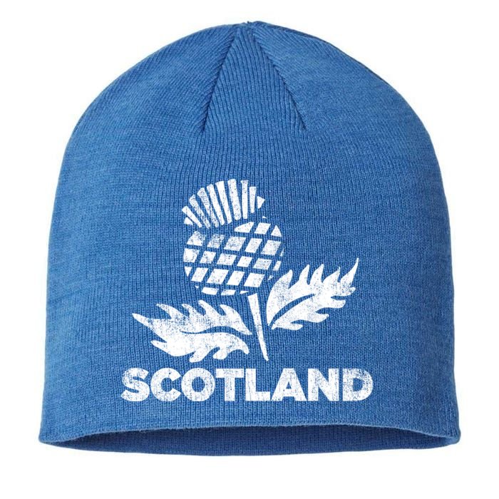 Retro Thistle Scottish Rugby Scotland Rugby Football Top Gift Sustainable Beanie