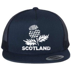 Retro Thistle Scottish Rugby Scotland Rugby Football Top Gift Flat Bill Trucker Hat