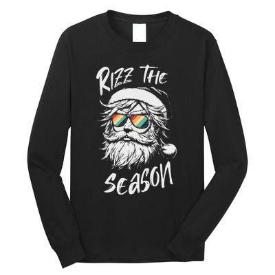 Rizz The Season Ns School Cool Christmas Santa Claus Long Sleeve Shirt