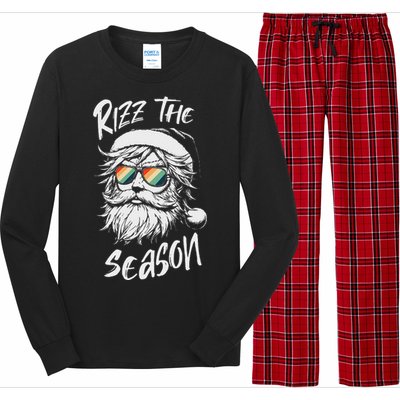 Rizz The Season Ns School Cool Christmas Santa Claus Long Sleeve Pajama Set