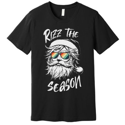 Rizz The Season Ns School Cool Christmas Santa Claus Premium T-Shirt