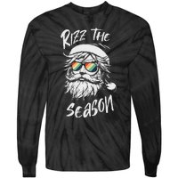 Rizz The Season Ns School Cool Christmas Santa Claus Tie-Dye Long Sleeve Shirt