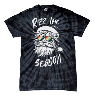 Rizz The Season Ns School Cool Christmas Santa Claus Tie-Dye T-Shirt